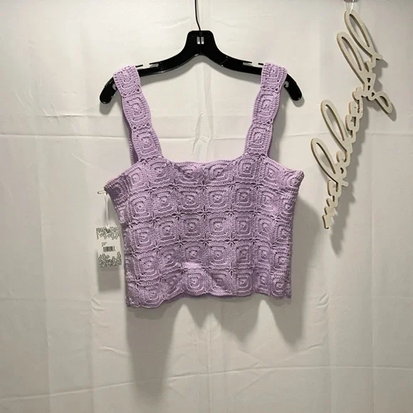 HYACINTH HOUSE
Lavender Crochet Cory Tank - Picture 7 of 11